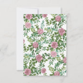 Roses Garden Spring Wedding Einladung (Rückseite)