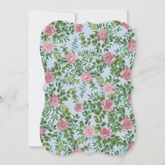 Roses Garden Spring Wedding Einladung (Rückseite)