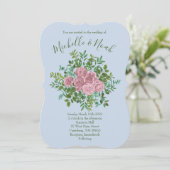 Roses Garden Spring Wedding Einladung (Stehend Vorderseite)