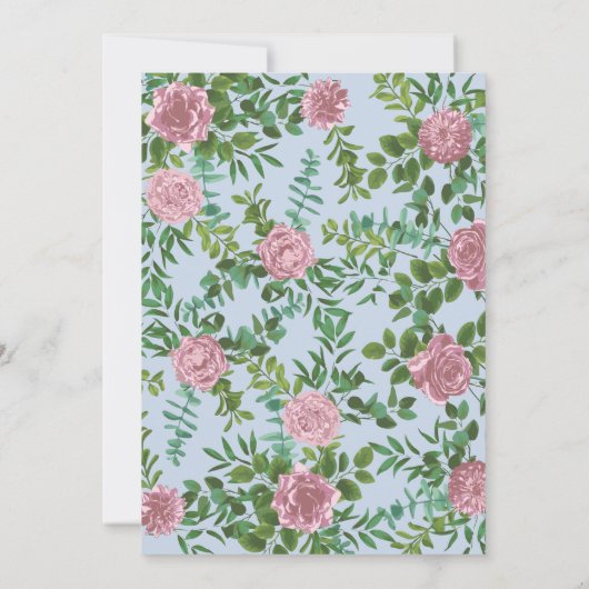 Roses Garden Spring Wedding Einladung (Rückseite)