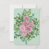 Roses Garden Spring Wedding Einladung (Rückseite)