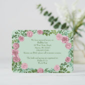 Roses Garden Spring Wedding Einladung (Stehend Vorderseite)