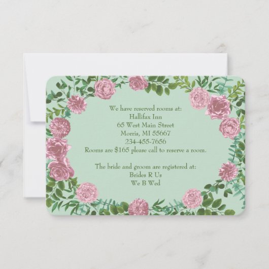 Roses Garden Spring Wedding Einladung (Vorderseite)