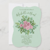 Roses Garden Spring Wedding Einladung (Vorderseite)