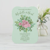 Roses Garden Spring Wedding Einladung (Stehend Vorderseite)