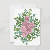 Roses Garden Spring Wedding Einladung (Rückseite)