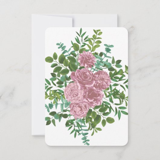 Roses Garden Spring Wedding Einladung (Rückseite)