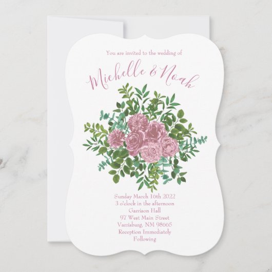 Roses Garden Spring Wedding Einladung (Vorderseite)