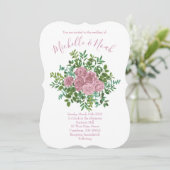 Roses Garden Spring Wedding Einladung (Stehend Vorderseite)