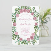 Roses Garden Spring Wedding Einladung (Stehend Vorderseite)