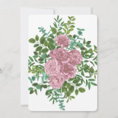 Roses Garden Spring Wedding Einladung (Rückseite)