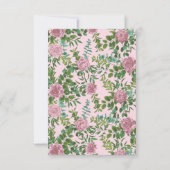 Roses Garden Spring Wedding Einladung (Rückseite)