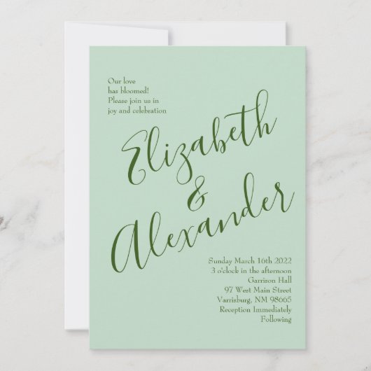 Roses Garden Spring Wedding Einladung (Vorderseite)