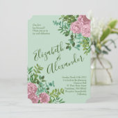 Roses Garden Spring Wedding Einladung (Stehend Vorderseite)