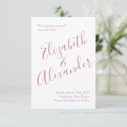 Roses Garden Spring Wedding Einladung (Stehend Vorderseite)