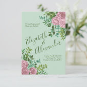 Roses Garden Spring Wedding Einladung (Stehend Vorderseite)