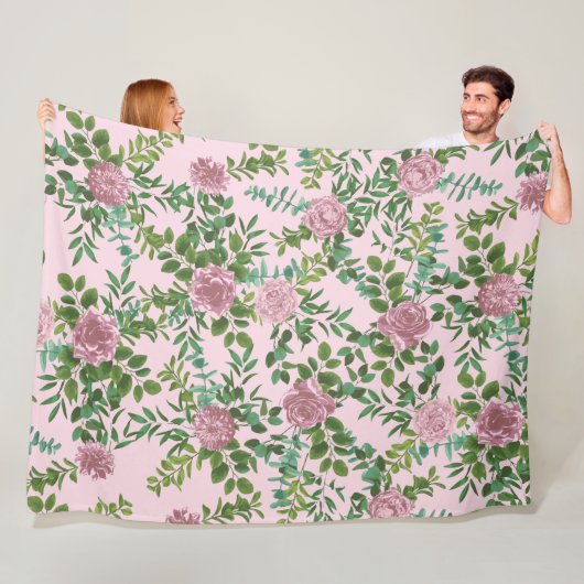 Roses Garden Spring Wedding Fleecedecke (Beispiel)