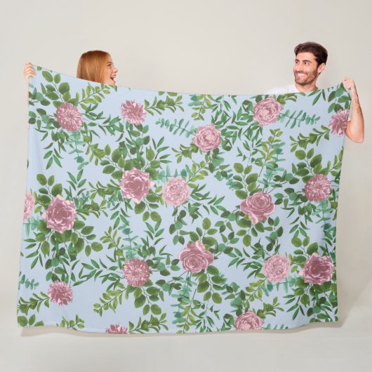 Roses Garden Spring Wedding Fleecedecke (Beispiel)