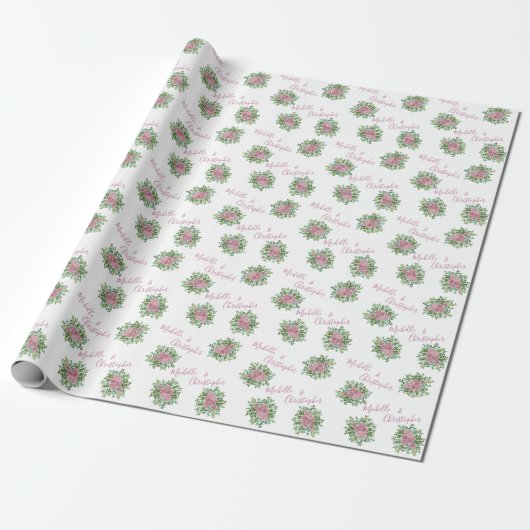 Roses Garden Spring Wedding Geschenkpapier (Ungerollt)