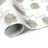 Roses Garden Spring Wedding Geschenkpapier (Rolleneckpunkt)