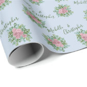 Roses Garden Spring Wedding Geschenkpapier (Rolleneckpunkt)