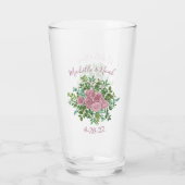 Roses Garden Spring Wedding Glas (Rückseite)
