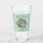 Roses Garden Spring Wedding Glas (Vorderseite)