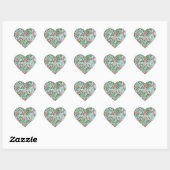 Roses Garden Spring Wedding Herz-Aufkleber (Blatt)