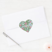 Roses Garden Spring Wedding Herz-Aufkleber (Umschlag)