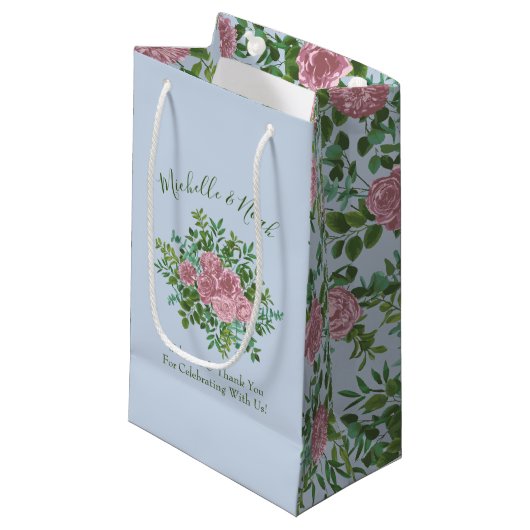 Roses Garden Spring Wedding Kleine Geschenktüte (Vorderseite Schrägansicht)