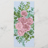 Roses Garden Spring Wedding Menükarte (Rückseite)