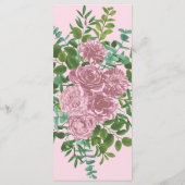 Roses Garden Spring Wedding Menükarte (Rückseite)