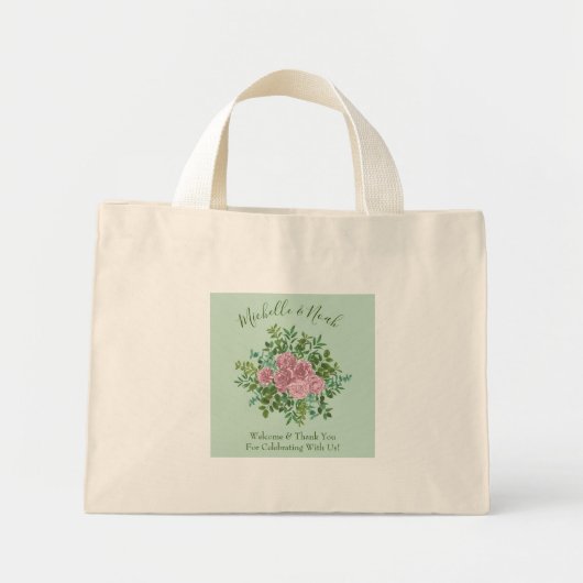 Roses Garden Spring Wedding Mini Stoffbeutel (Vorne)
