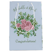 Roses Garden Spring Wedding Mittlere Geschenktüte (Vorderseite)