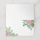 Roses Garden Spring Wedding Platzkarte (Außenseite Aufgefaltet)