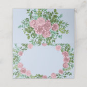 Roses Garden Spring Wedding Platzkarte (Außenseite Aufgefaltet)