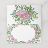 Roses Garden Spring Wedding Platzkarte (Außenseite Aufgefaltet)