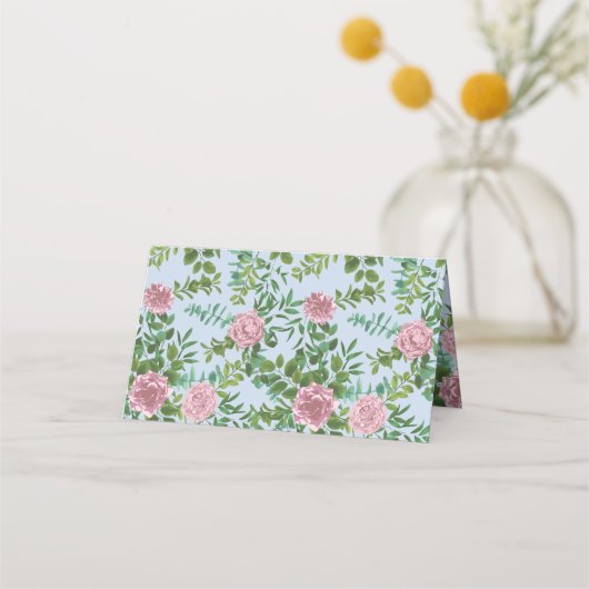 Roses Garden Spring Wedding Platzkarte (Rückseite)