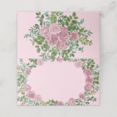 Roses Garden Spring Wedding Platzkarte (Außenseite Aufgefaltet)