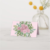 Roses Garden Spring Wedding Platzkarte (Rückseite)