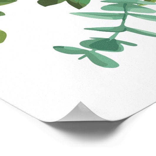 Roses Garden Spring Wedding Poster (Ecke)