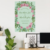Roses Garden Spring Wedding Poster (Heimbüro)