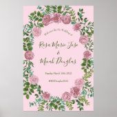 Roses Garden Spring Wedding Poster (Vorne)