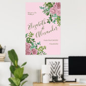 Roses Garden Spring Wedding Poster (Heimbüro)