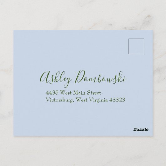 Roses Garden Spring Wedding Postkarte (Rückseite)