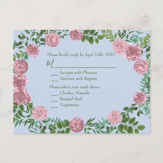 Roses Garden Spring Wedding Postkarte (Vorderseite)
