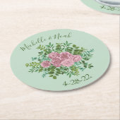 Roses Garden Spring Wedding Runder Pappuntersetzer (Angewinkelt)