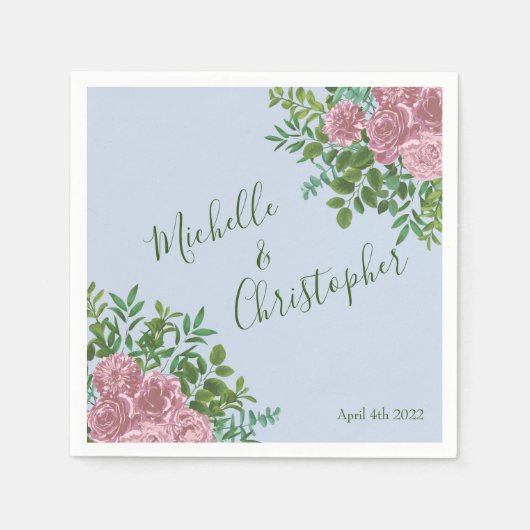 Roses Garden Spring Wedding Serviette (Vorderseite)