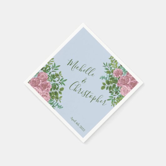 Roses Garden Spring Wedding Serviette (Ecke)