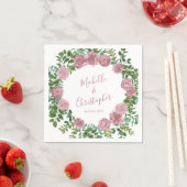 Roses Garden Spring Wedding Serviette (Beispiel)